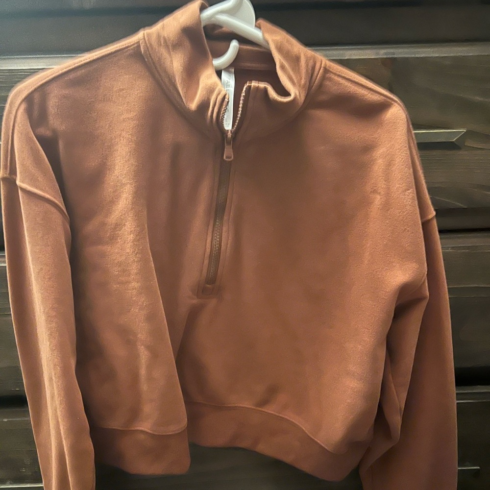 Fabletics Men's Zip-Up Sweater - Brown
